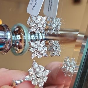 Diamond Necklace/Stud Earring Set